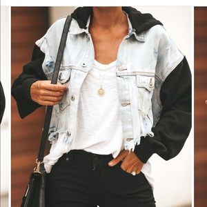 Vici denim hooded jacket NWT